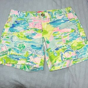 Lilly Pulitzer Honda classic callahan knit shorts size 00